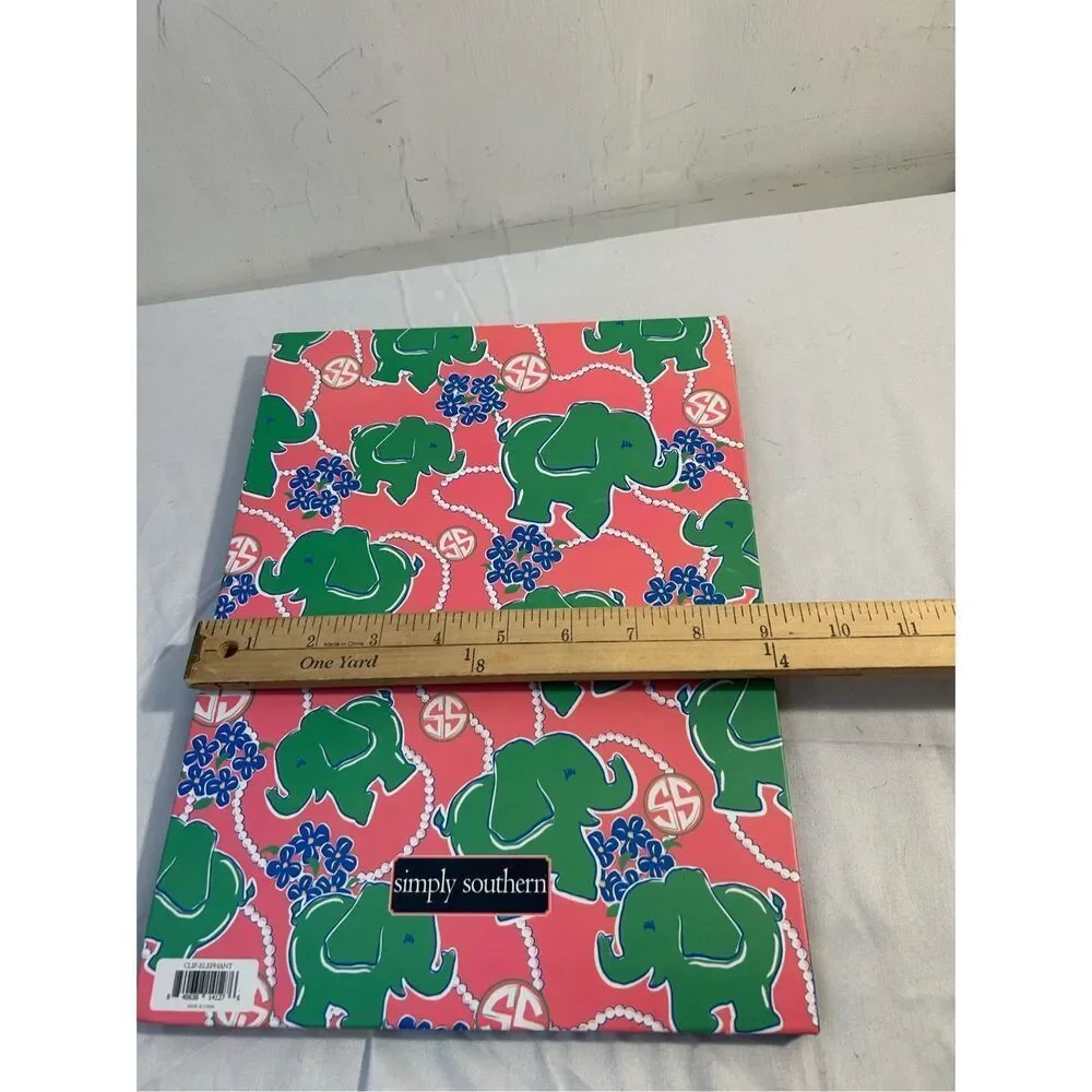 Simply southern notepad‎ elephants pink green 12
